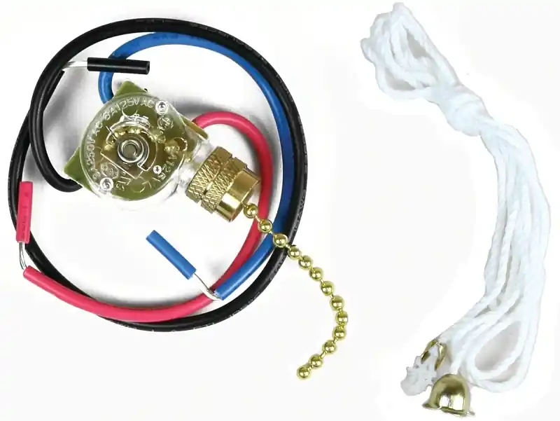 Ceiling Fan Light Switch With Leads, 3 Wires, 3-Way