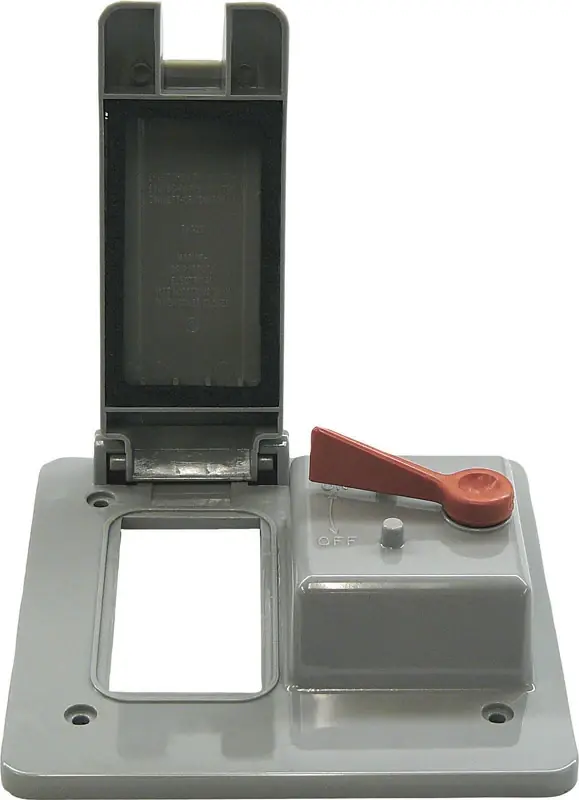 Rectangle Pvc 2 Gang Electrical Cover For Gfci Receptacle And Toggle Switch