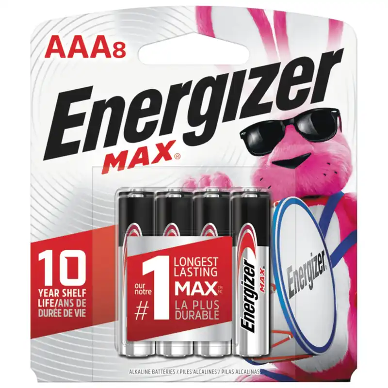 Energizer Max AAA Alkaline Batteries 8 Pk Carded