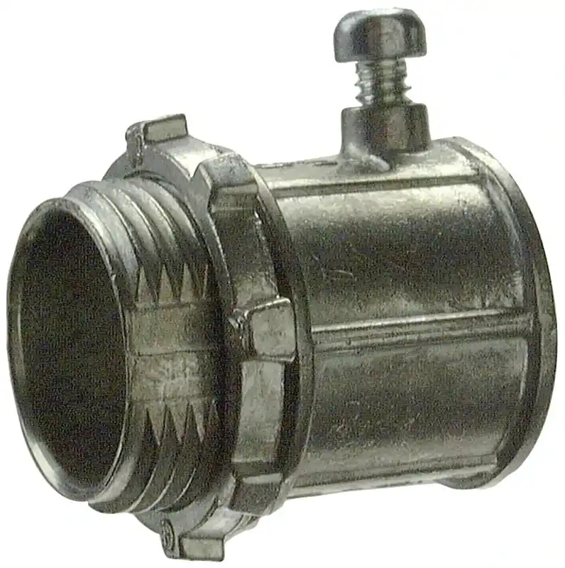 Conduit Fitting, EMT Screw Connector, 1/2-In., 50-Pk.