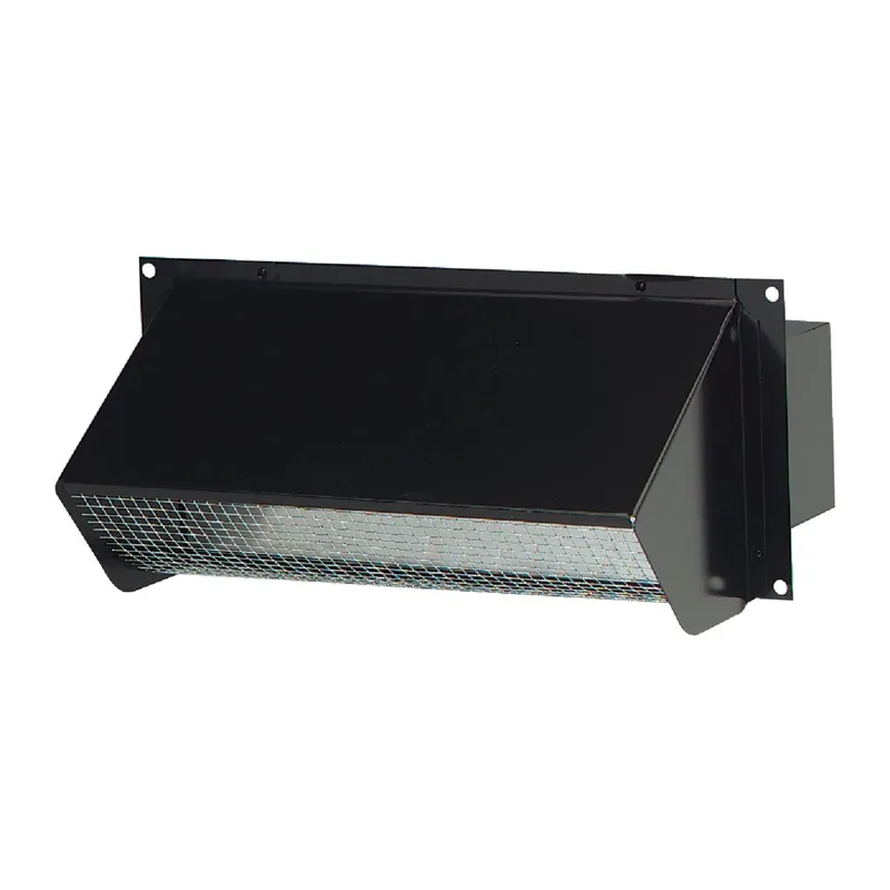 3-1/4 In. X 10 In. Black Galvanized Steel Wall Vent Cap Model 639