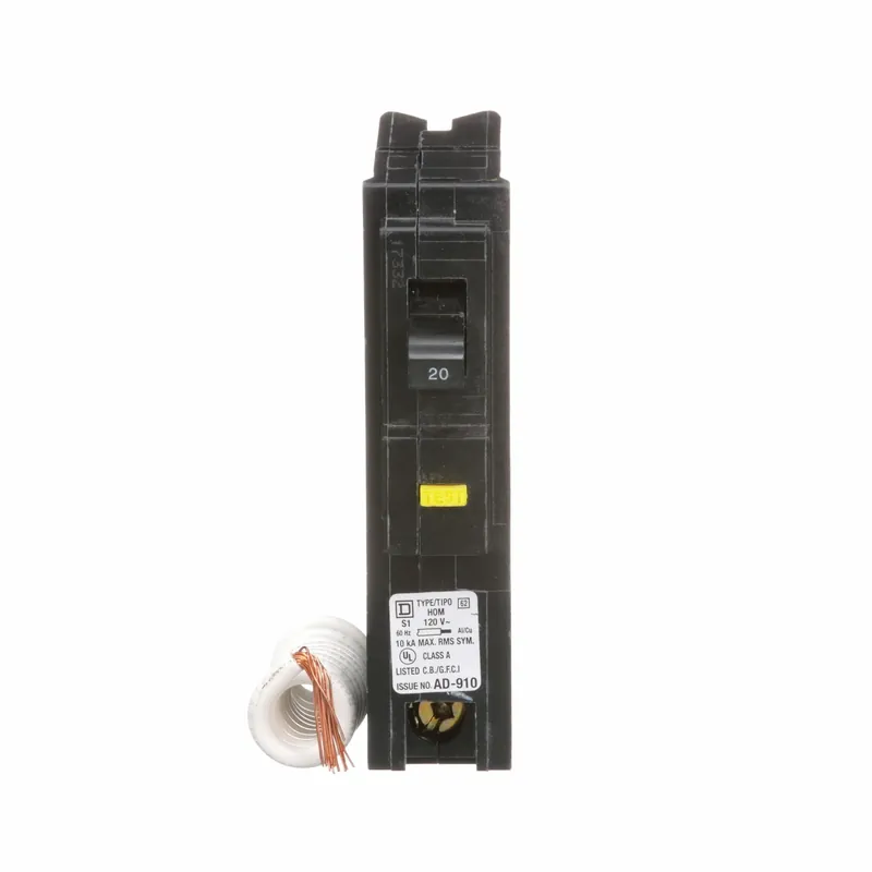 Homeline 20-Amp Single-Pole Ground Fault Circuit Breaker