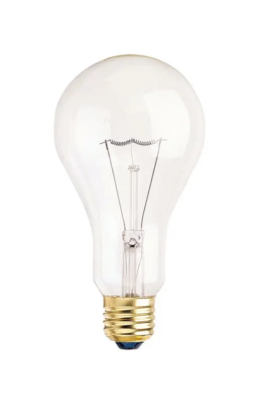 200 Watt A23 A-shape Incandescent Light Bulb Medium Base E26 Clear White