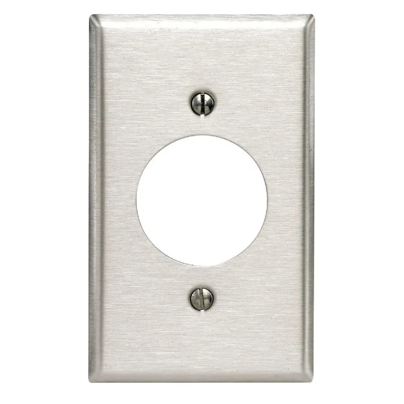 Leviton Commercial Smooth Silver 1 Gang Stainless Steel Outlet Wall Plate 1 Pk