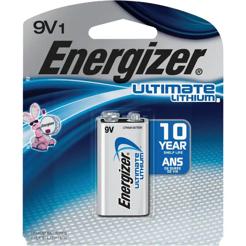 Ultimate Lithium 9v Battery - Long Lasting, Leak Resistant, 750 Mah