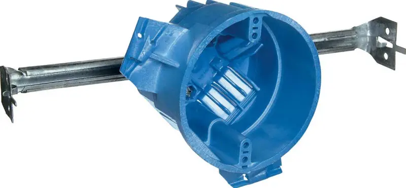 SuperBlue Ceiling Electrical Box, Hanger Bar