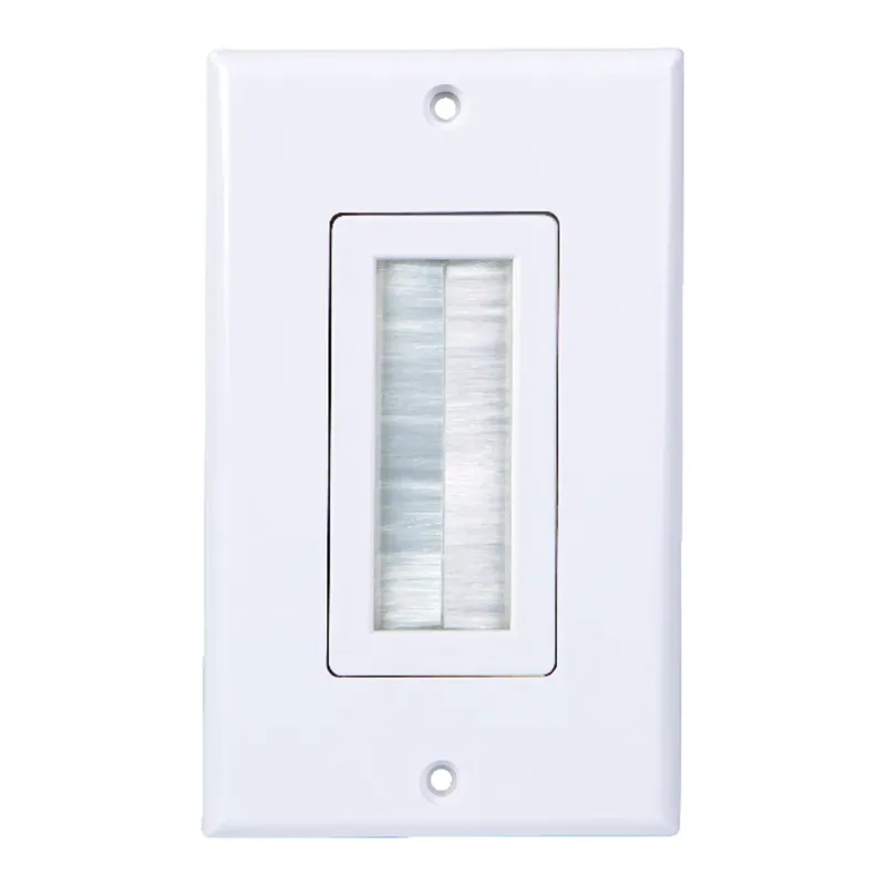 Monster Just Hook It Up White 1 Gang Plastic Home Theater Brush Wall Plate 1 Pk