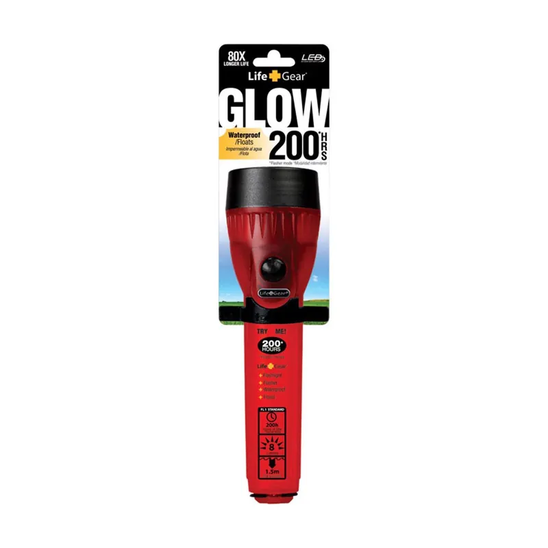 Life+gear Glow 8 Lumens Red Led Flashlight With Lr44 Battery And 200 Hour Run Time