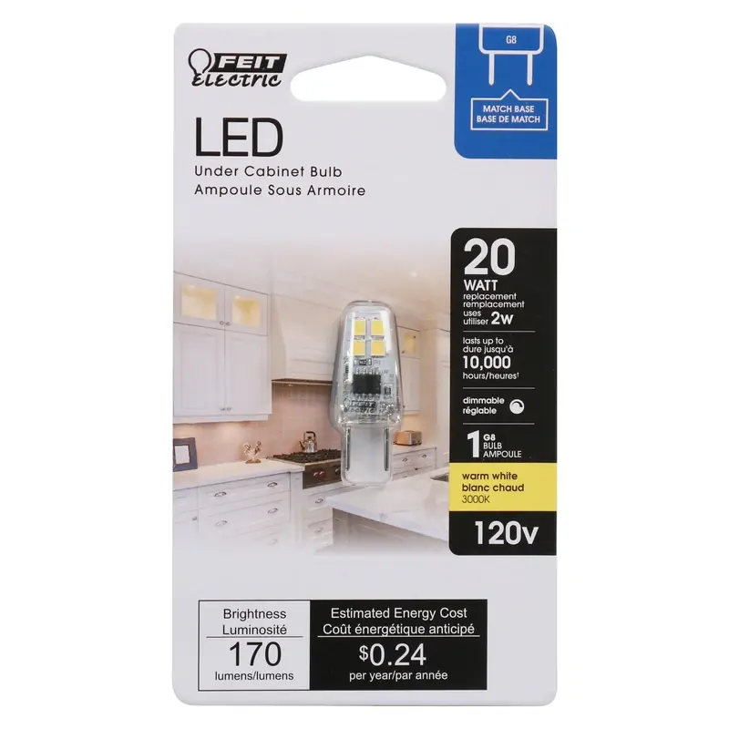 FEIT Electric Wedge G8 LED Bulb Soft White 20 Watt Equivalence 1 Pk
