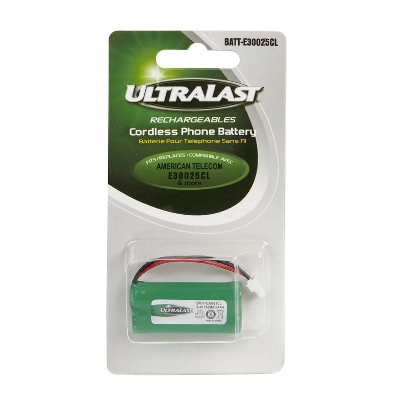 UltraLast NiMH AAA 2.4 V 750 MAh Cordless Phone Battery BATT-E30025CL 1 Pk
