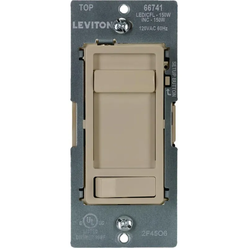 Leviton Ivory SureSlide Slide Dimmer – Smooth LED & CFL Brightness Control
