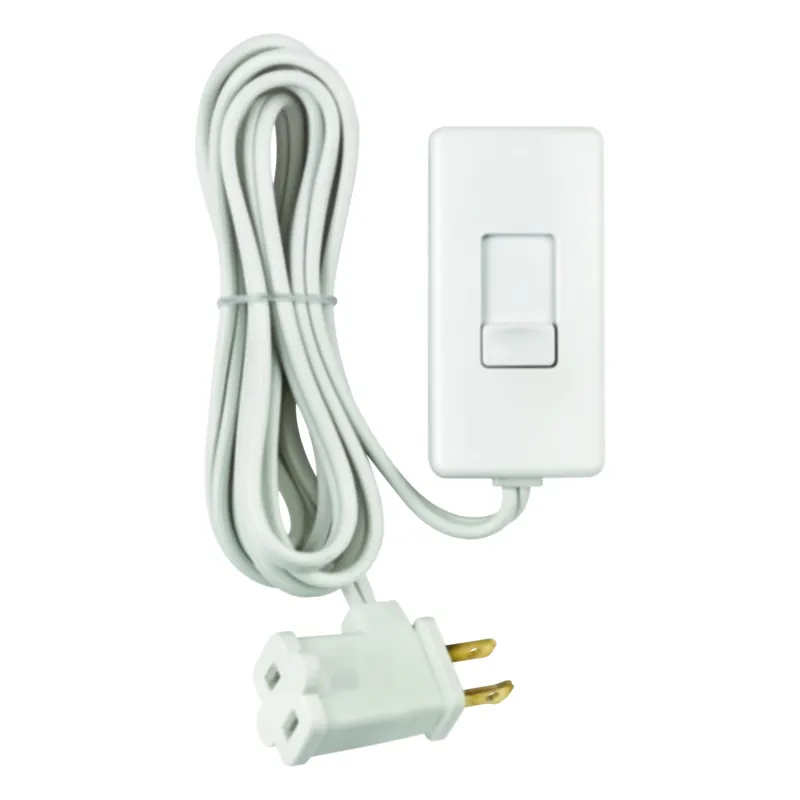 Leviton White 150/300 W Plug-In Dimmer Slide Switch 1 Pk