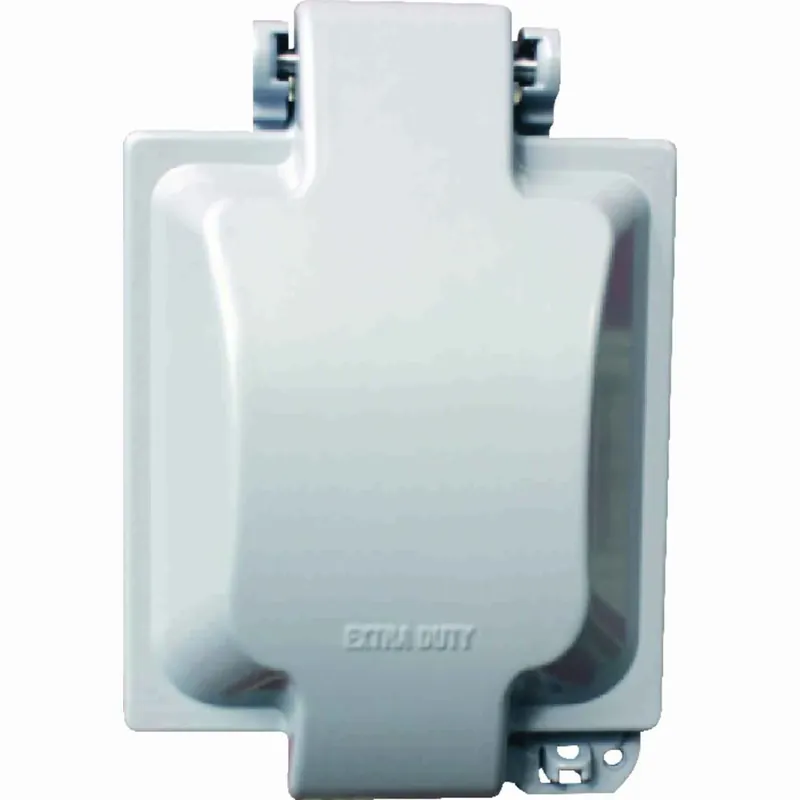 2-gang Square Metal Weatherproof Electrical Box Cover Model 14437