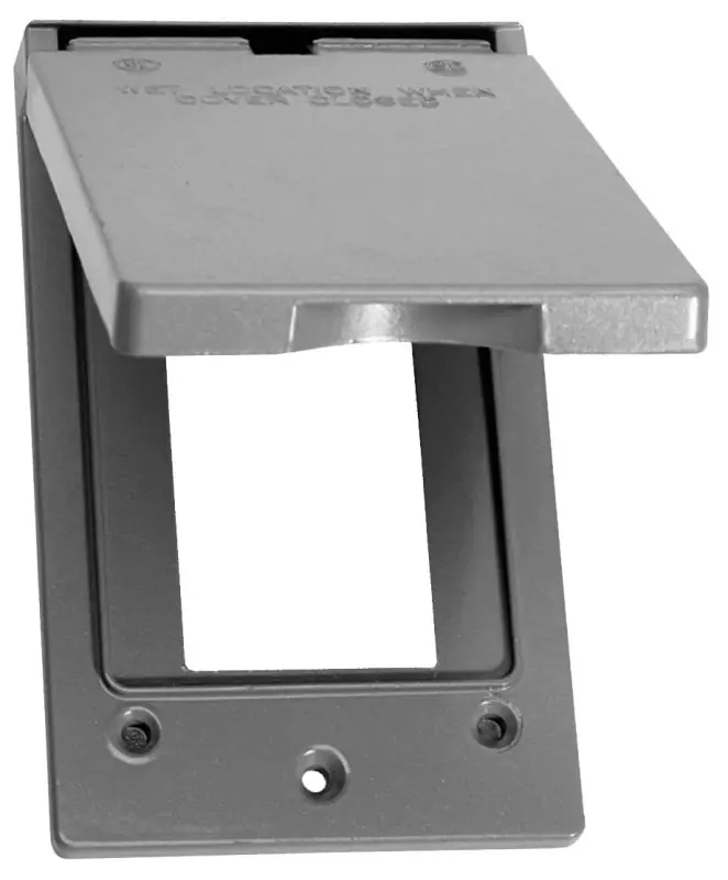 Bwf Fgv-1dcv 1-gang Vertical Weatherproof Gfci Cover, 4-9/16 X 2-13/16 Inch