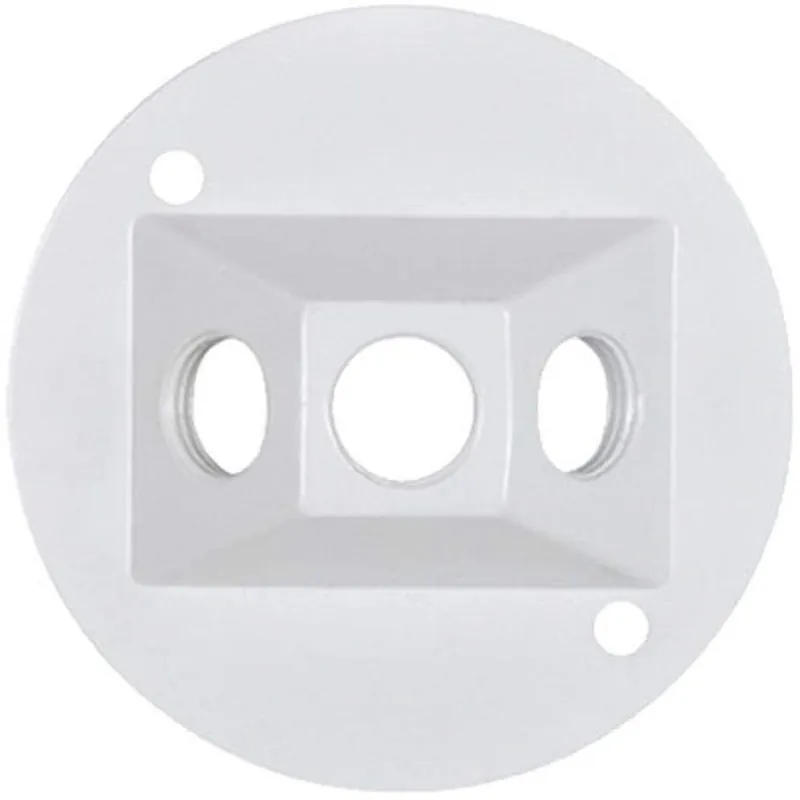 Weatherproof Round Lampholder Cover, White