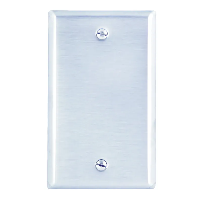 Leviton Silver 1 Gang Stainless Steel Blank Wall Plate 1 Pk