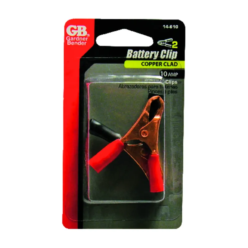 Gardner Bender Copper Wire Battery Clamps Multicolored 2 Pk