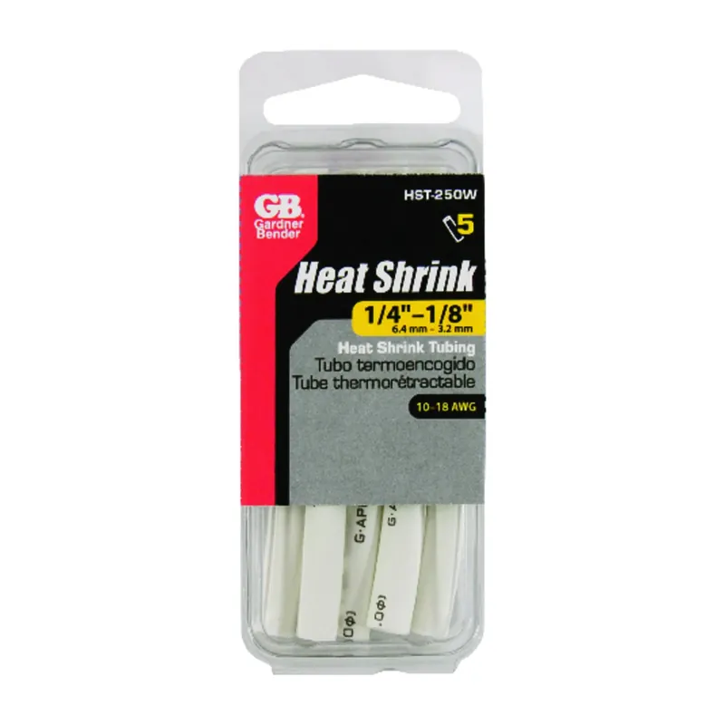 Gardner Bender 1/4 In. D Heat Shrink Tubing White 5 Pk