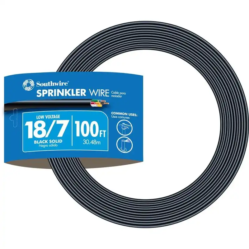 100 Ft. 18/7 Solid Landscape Sprinkler Wire For Outdoor Use