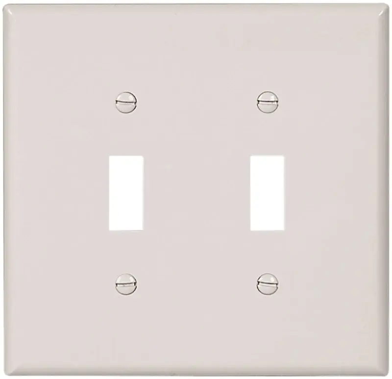 Cooper 2149W White Oversize Two Gang Toggle Light Switch Wall Plate