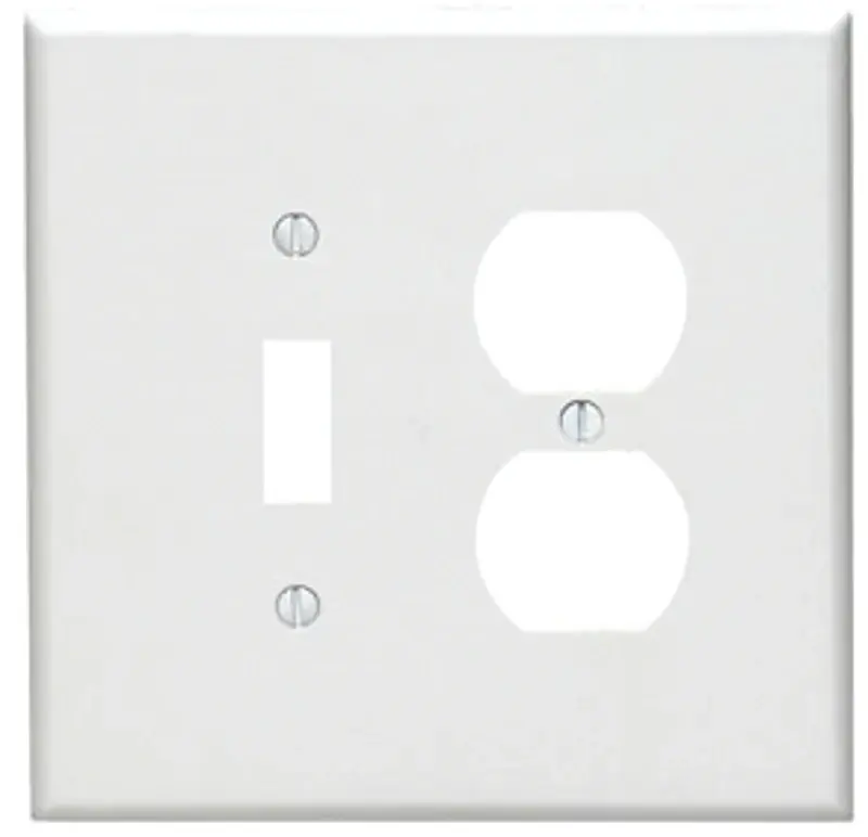 Leviton White 2 Gang Thermoset Plastic Duplex/Toggle Wall Plate 1 Pk