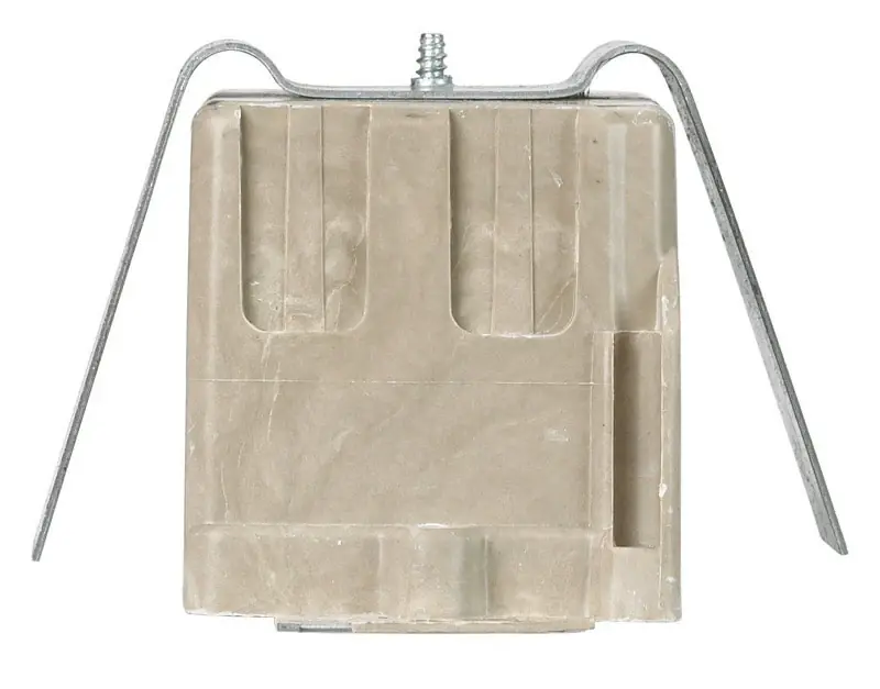 3-1/4 In. Square Fiberglass Single Gang Outlet Box Beige/tan