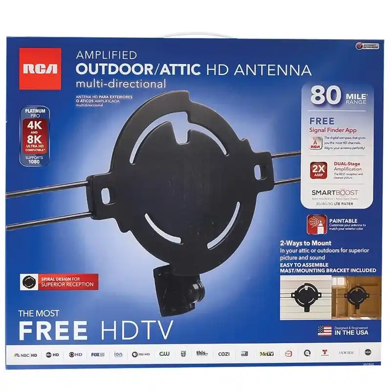 RCA Outdoor TV Rooftop/Attic Antenna 1 Pk