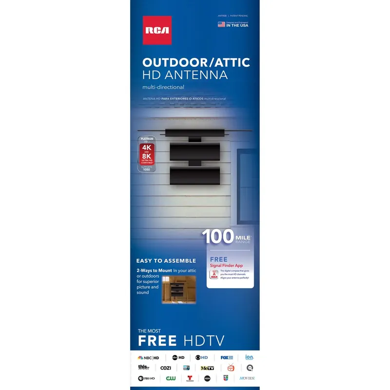 RCA Outdoor TV Rooftop/Attic Antenna 1 Pk