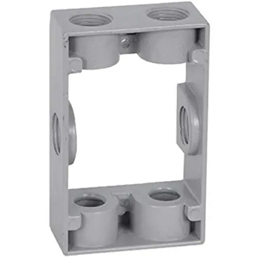 1 Gang Rectangular Electrical Box Extension, Gray
