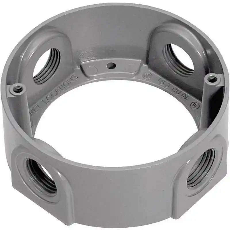 16.5 Cu In Round Metallic Extension Ring Gray 4-3/16 In.