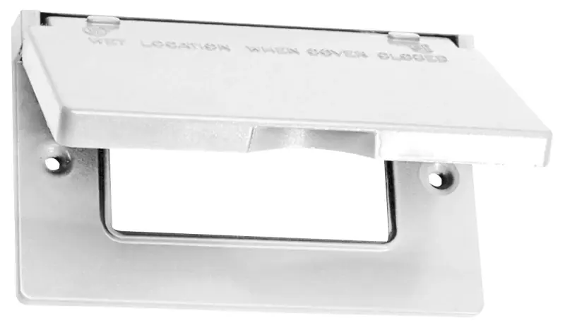 Bwf 511hw-1 Horizontal Gfci Cover, Weatherproof, White, Die Cast Metal