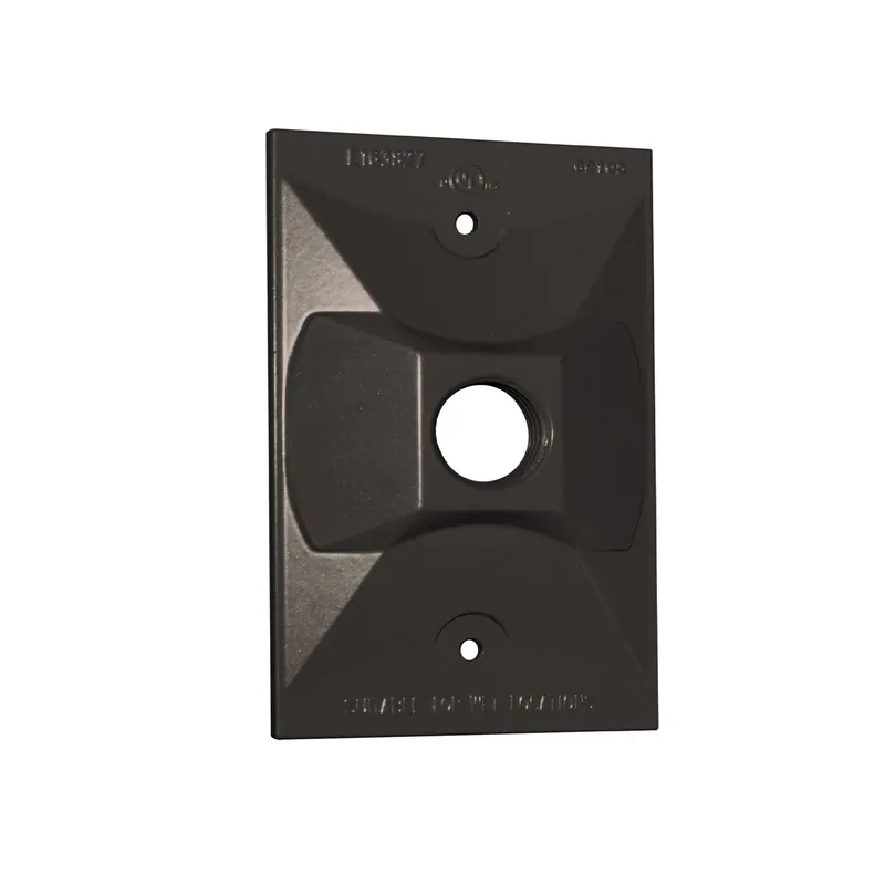 Rectangle Metal 1-gang Lampholder Cover For Wet Locations