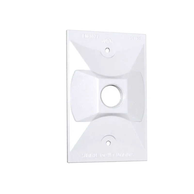 Rectangle Metal 1 Gang Lampholder Cover For Wet Locations