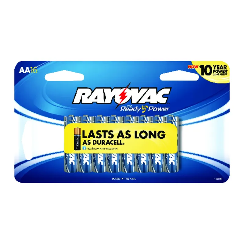 Rayovac High Energy AA Alkaline Batteries 16 Pk Carded