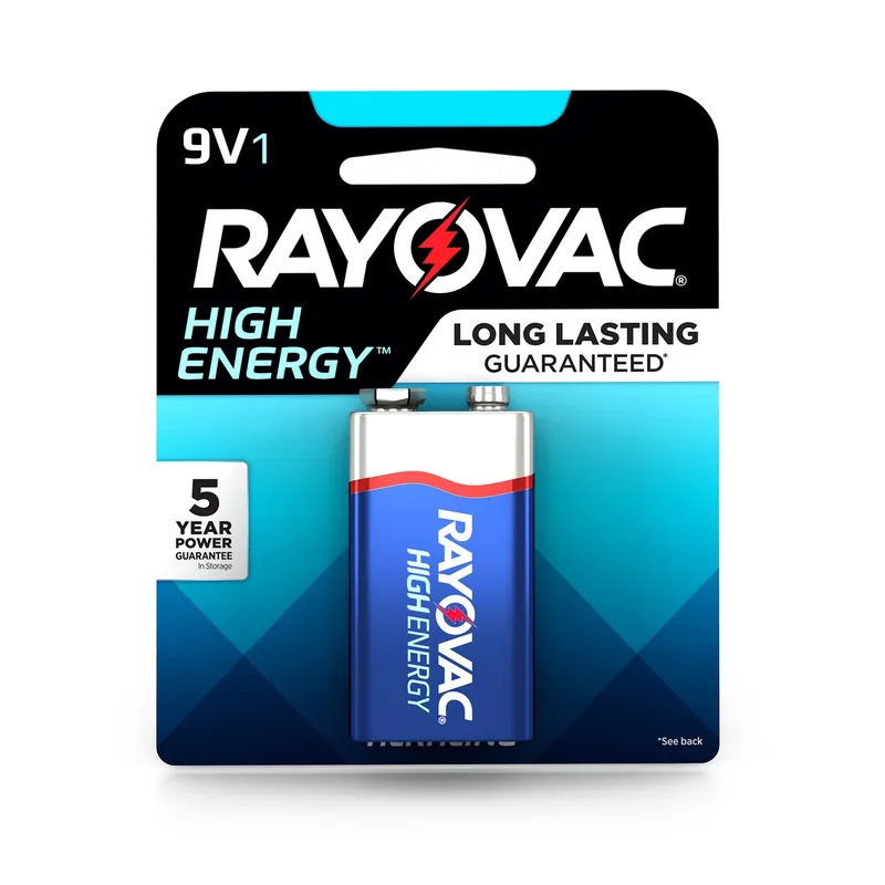 Rayovac High Energy 9-Volt Alkaline Batteries 1 Pk Carded