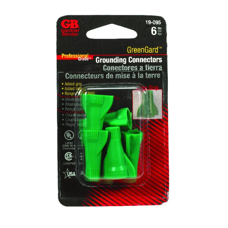 Gardner Bender GreenGard 14-10 Ga. Copper Wire Wire Connector Green 6 Pk