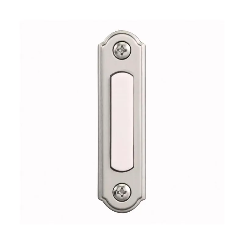 Satin Nickel Wired Pushbutton Doorbell With Led Light - Model Sl-556-00