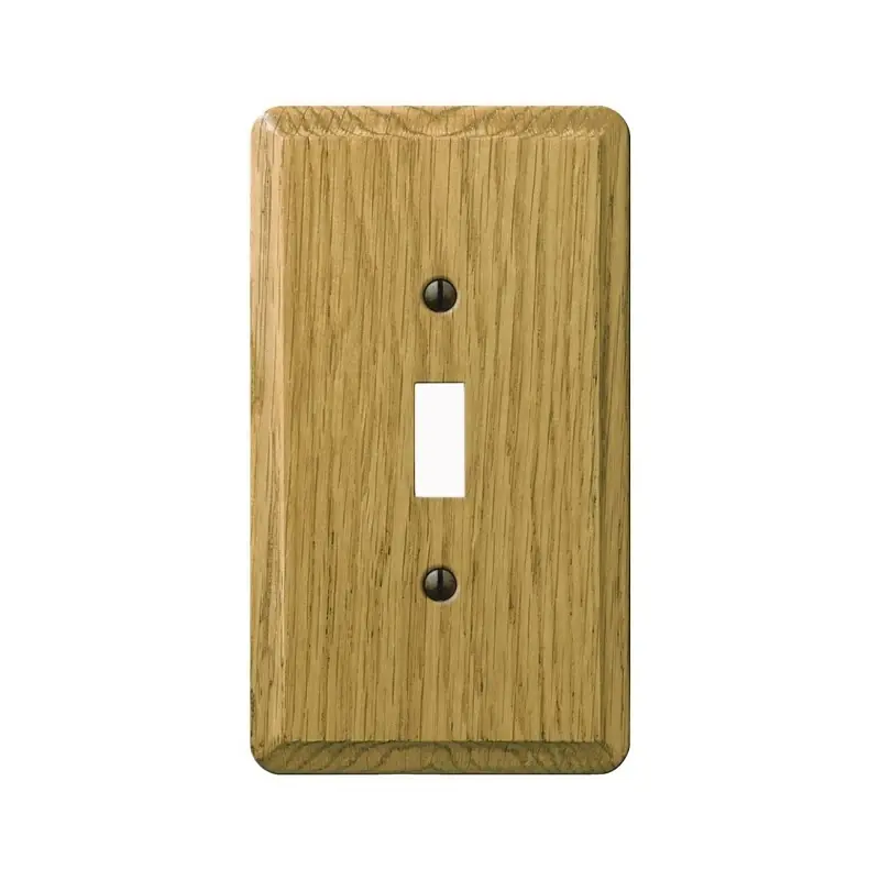 Amerelle Contemporary Brown 1 Gang Wood Toggle Wall Plate 1 Pk