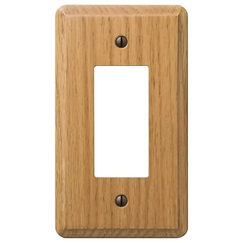 Amerelle Contemporary Brown 1 Gang Wood Decorator Wall Plate 1 Pk
