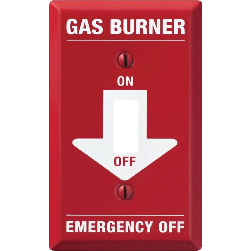 Amerelle Pro Gas Burner Red/White 1 Gang Stamped Steel Toggle Gas Burner Wall Plate 1 Pk