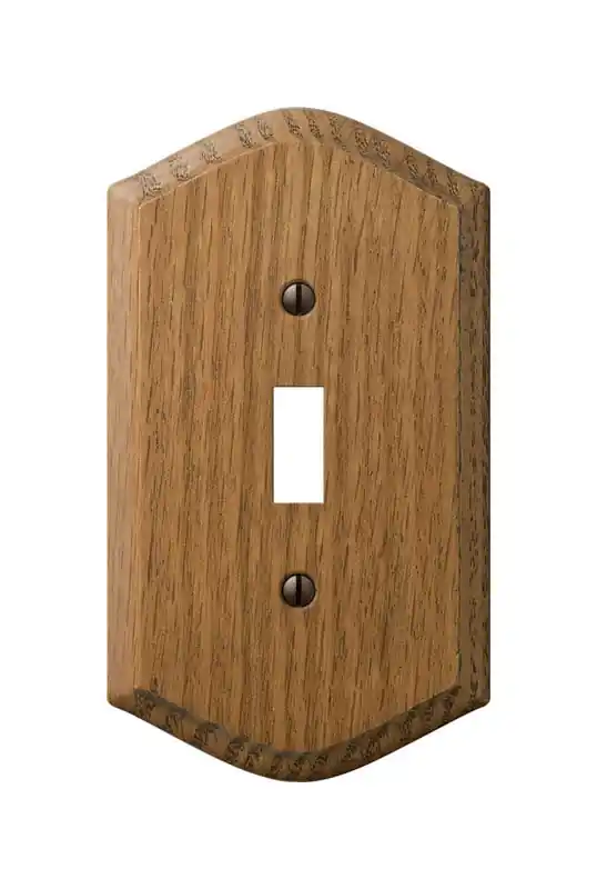 Amerelle Country Brown 1 Gang Wood Toggle Wall Plate 1 Pk
