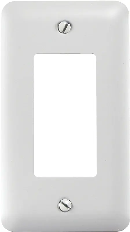 Amerelle Devon White 1 Gang Stamped Steel Decorator Wall Plate 1 Pk