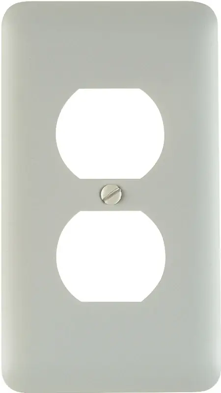 Amerelle Devon White 1 Gang Stamped Steel Duplex Wall Plate 1 Pk