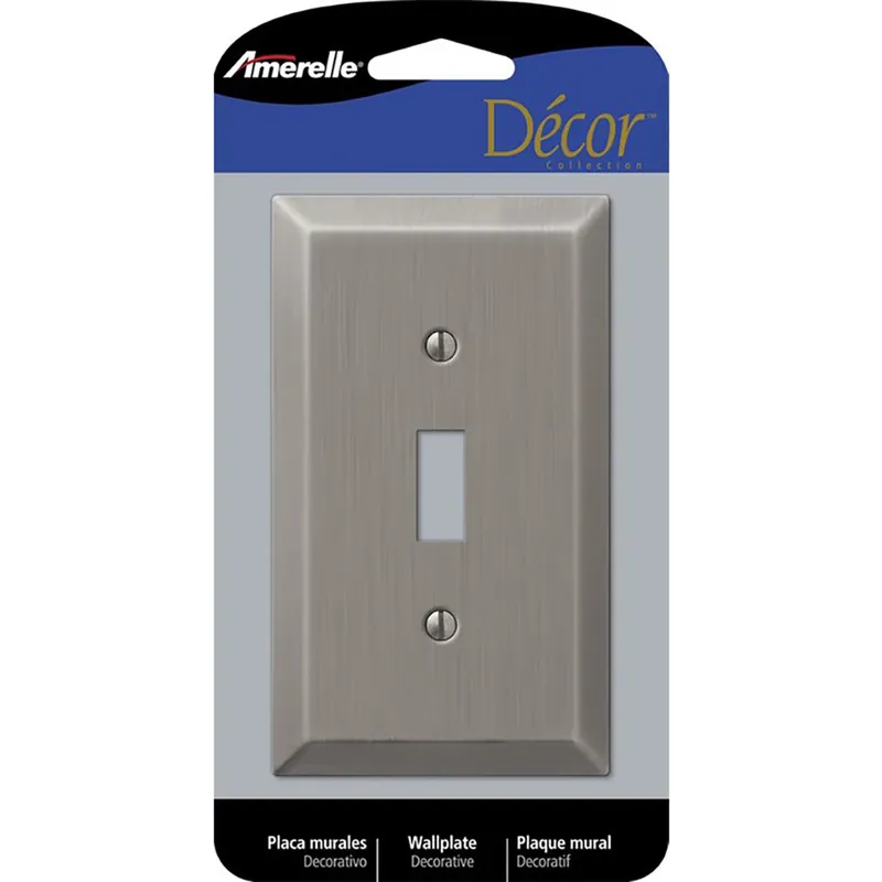 Amerelle Century Antique Nickel 1 Gang Stamped Steel Toggle Wall Plate 1 Pk