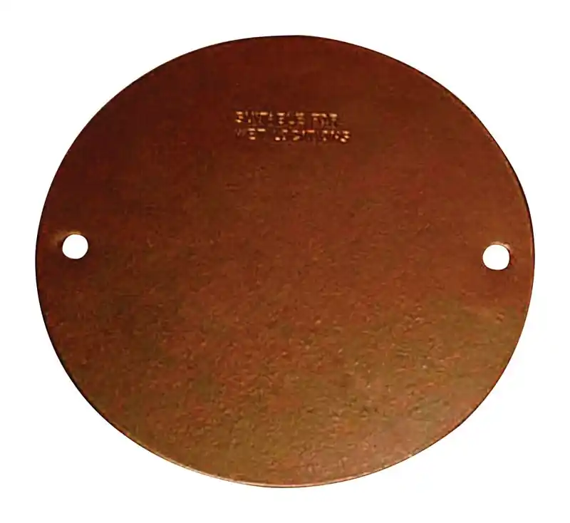 Round Steel Flat Box Cover For Wet Locations, Model 14241br
