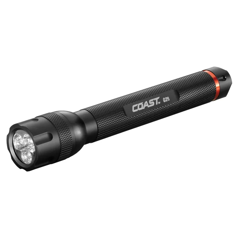 G26 330 Lumens Silver Led Flashlight With Aa Battery Compatibility