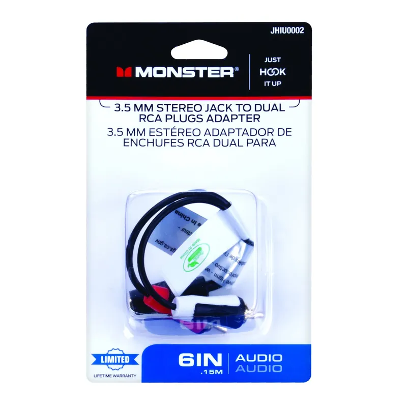 Monster Just Hook It Up Audio Visual Adapter 1 Pk