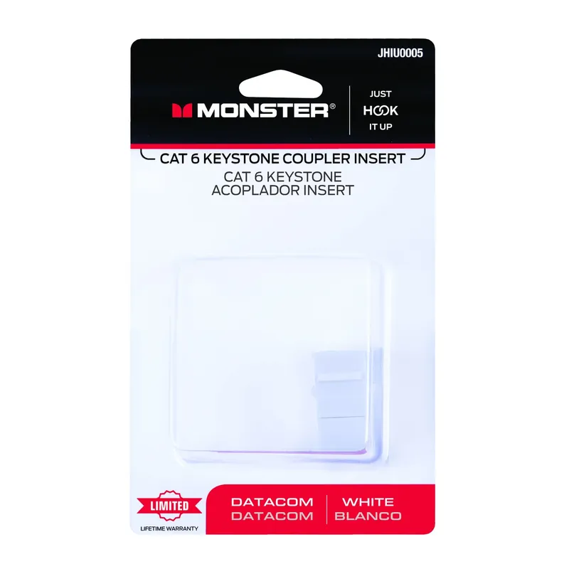 Monster Just Hook It Up 0 Ft. L Category 6 Keystone In-Line Coupler