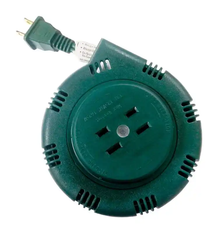 8 Ft. L Plastic Cord Reel With 3 Outlets And 16 Gauge Wire