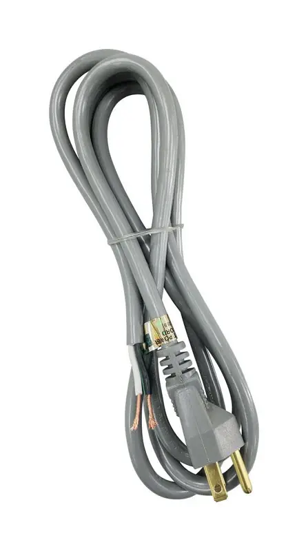 16/3 125 Volt 8 Feet Long Grounded Appliance Cord